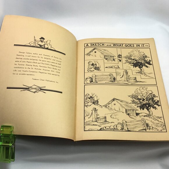 1937 Hobby Craft Points on Sketching George Carlson Treasure Chest Publications - Picture 5 of 9